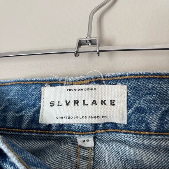 SLVRLAKE Frankie Flare Leg High Rise Crop Jeans Better Days Light Wash Blue 26 - Picture 6 of 9